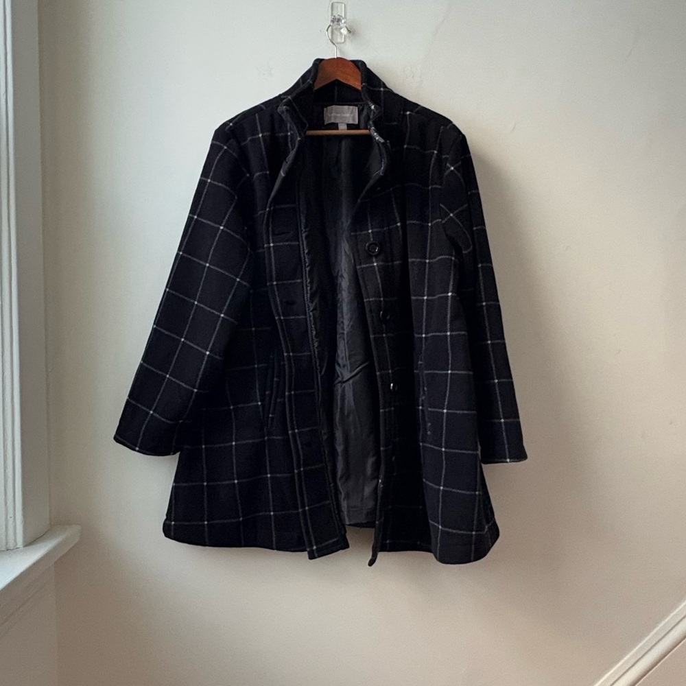 Woman Within Fleece Funnel Neck Swing Coat - Picture 11 of 15